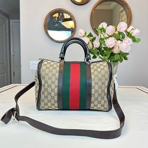 Gucci GG Logo Supreme Boston Bag Shoulder Bag Crossbody